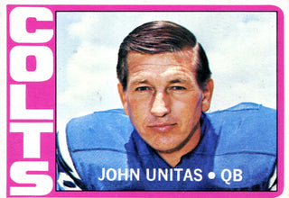 John Unitas 1972 Topps Card