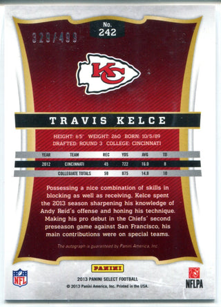 Travis Kelce Autographed 2013 Panini Select Rookie Card