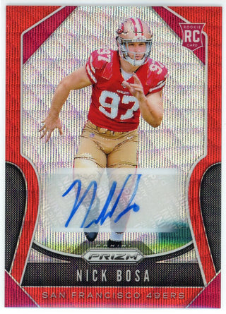Nick Bosa Autographed 2019 Panini Prizm Red Prizm Rookie Card #311