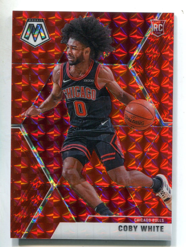 Coby White 2019-20 Prizm Red Mosaic #211 RC /88