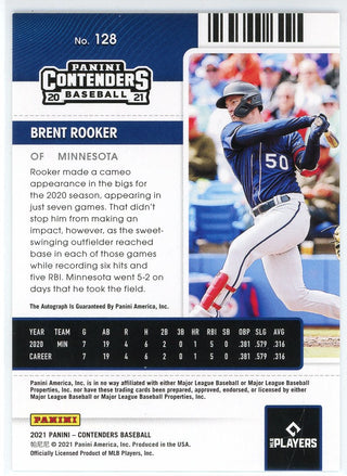 Brent Rooker Autographed 2021 Panini Contenders Draft Ticket Card #128