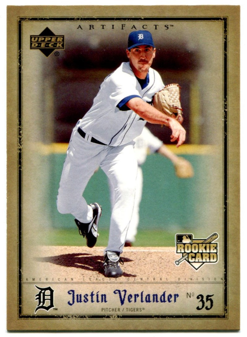 Justin Verlander Upper Deck Artifacts Rookie Card | Hollywood Collectibles