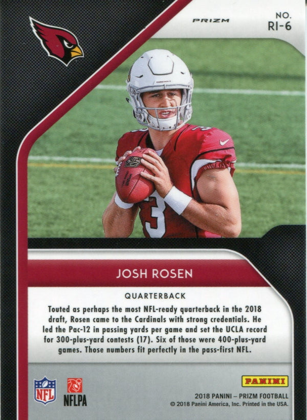 Josh Rosen 2018 Panini Prizm Rookie Introduction Refractor Card