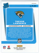 Trevor Lawrence 2021 Panini Donruss Optic Rated Rookie Purple Prizm Card #P-251