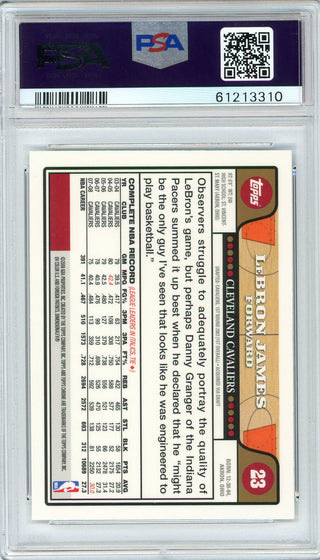LeBron James 2008 Topps Chrome Card #23 (PSA NM-MT 8)