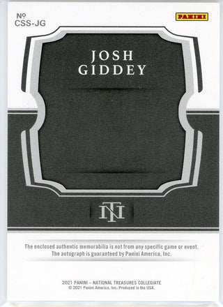 Josh Giddey Autographed 2021 Panini National Treasures Collegiate Rookie Patch Card
