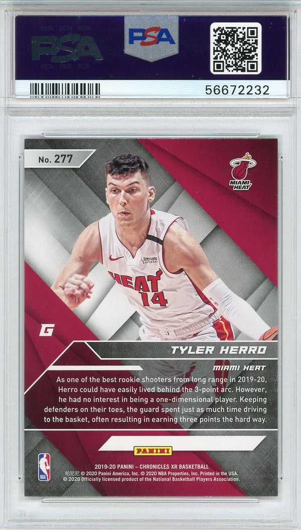 Tyler Herro Autographed 2019 Panini Chronicles Recon Pink Rookie Card #294 (PSA)