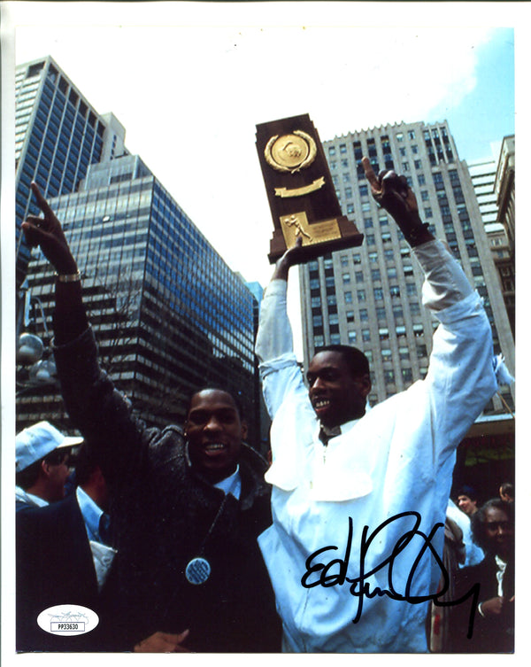 Ed Pickney 1985 Champs Autographed 8x10 Photo (JSA)