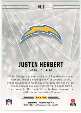 Justin Herbert 2020 Panini Illusions Rookie Card #7
