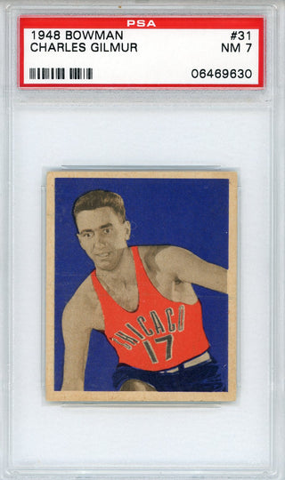 Charles Gilmur 1948 Bowman Card #31 (PSA NM 7)