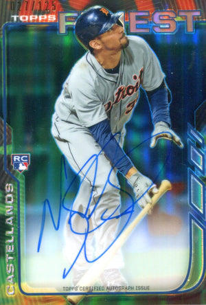 Nick Castellanos Autographed Topps Finest Rookie Card #27/125