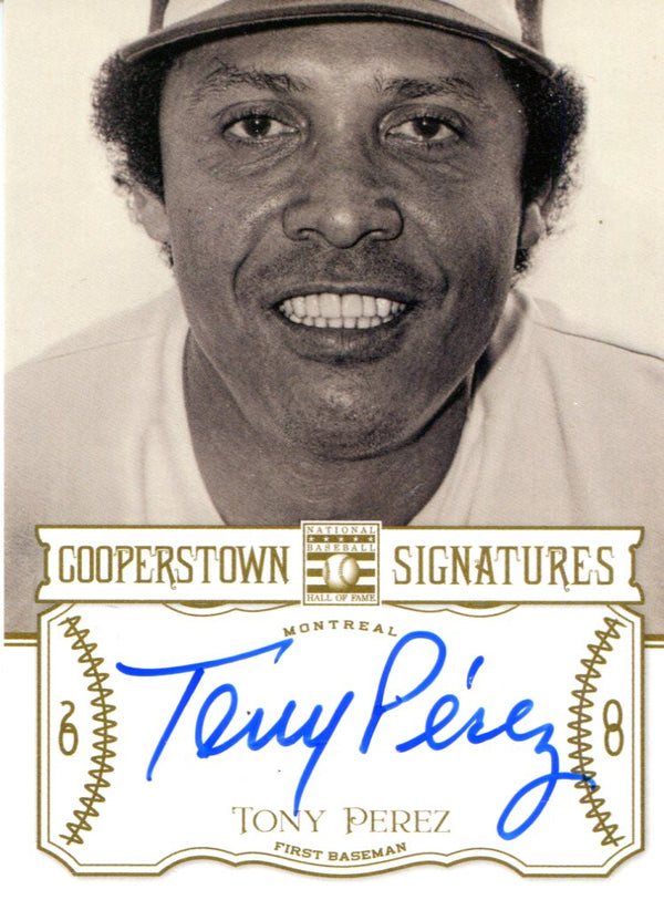 Tony Perez Autographed Panini Card #37/99
