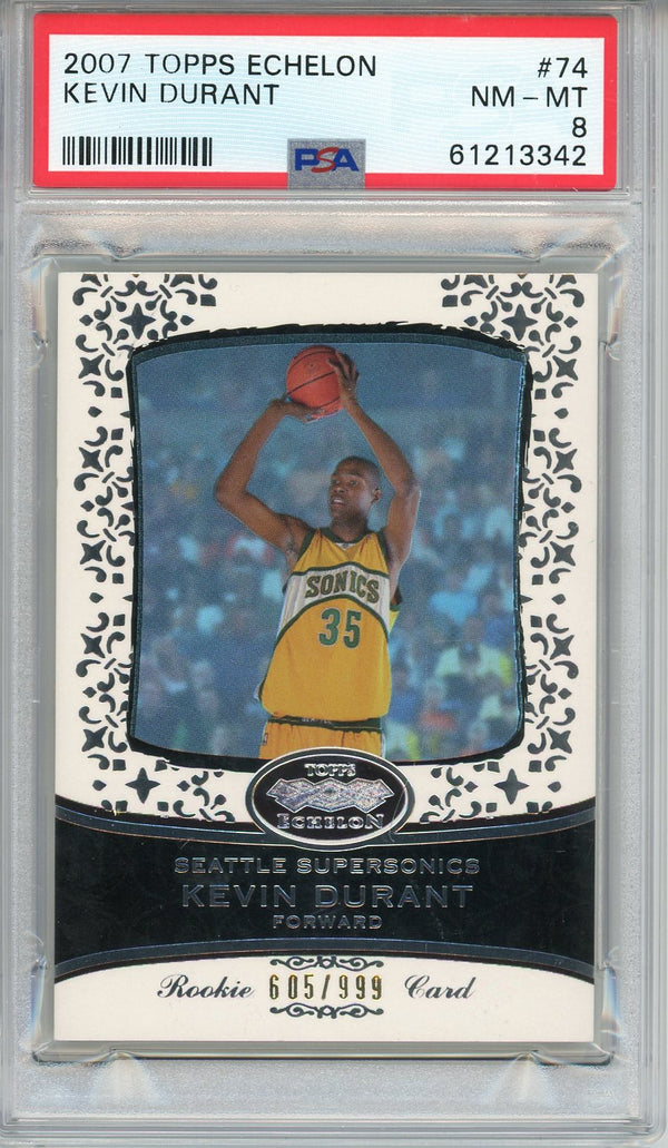 Kevin Durant 2007 Topps Echelon Card #74 (PSA NM-MT 8)