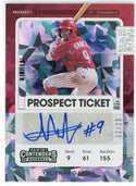 Yhoswar Garcia Autographed 2021 Panini Contenders Prospect Ticket Cracked Ice Card #PT2-YG