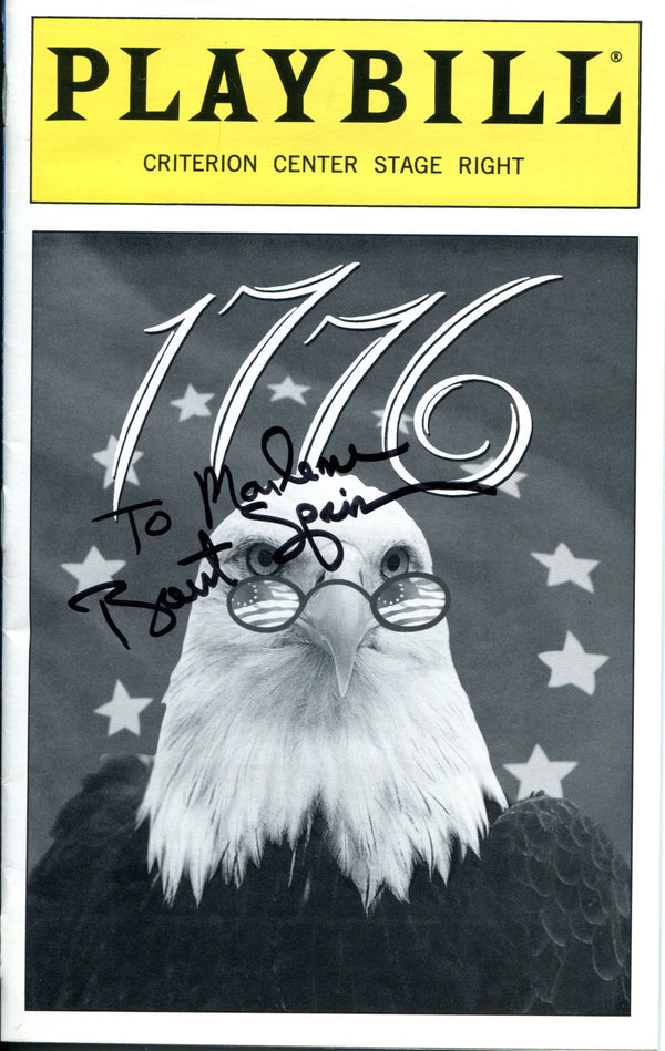 Brent Spinner Autographed 1776 Playbill Program