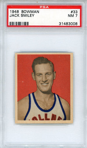 Jack Smiley 1948 Bowman Card #33 (PSA NM 7)