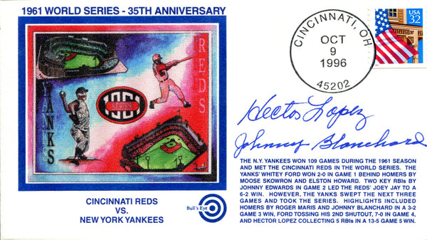 Hector Lopez & Johnny Blanchard Autographed First Day Cover