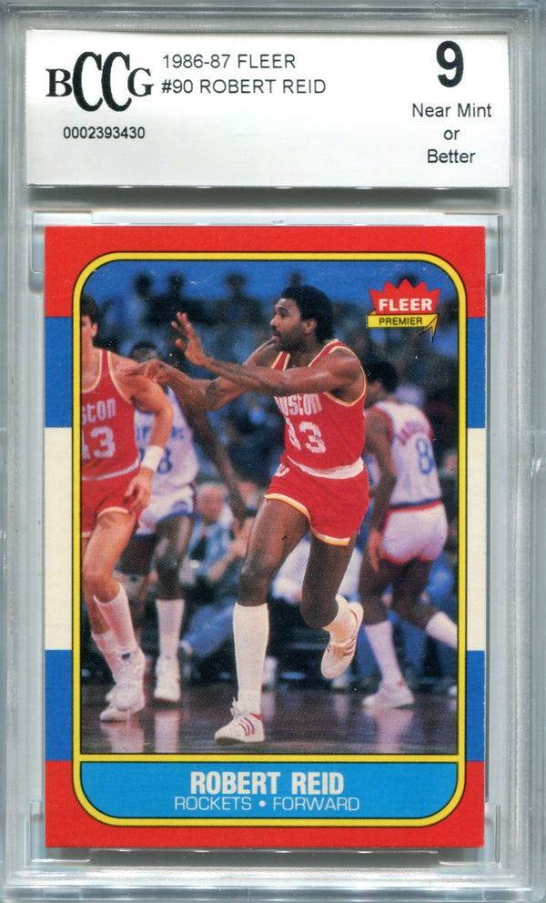 Robert Reid 1986-87 Fleer Premier #90 BCCG NM 9 Card