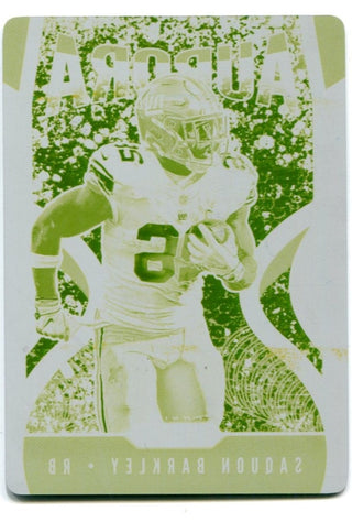 Saquon Barkley 2020 Panini Prizm Yellow Printing Plate #2 1/1