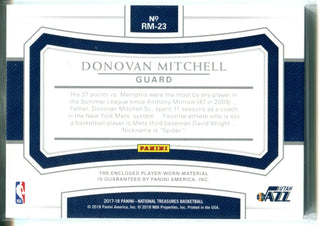 Donovan Mitchell 2017-18 Panini National Treasures Rookie Materials Card
