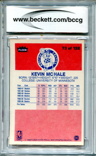 Kevin McHale 1986-87 Fleer Premier #73 BCCG NM 9 Card