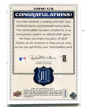 Gary Sheffield 2009 Upper Deck SP Destined for History Jersey Card #DHMGS