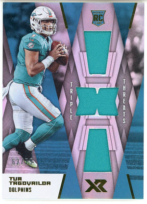 Tua Tagovailoa 2020 Panini Xr Triple Threats Rookie Patch Card #RTM-TT
