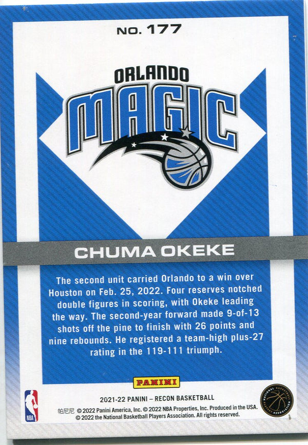 Chuma Okeke 2022 Panini Recon Card /199