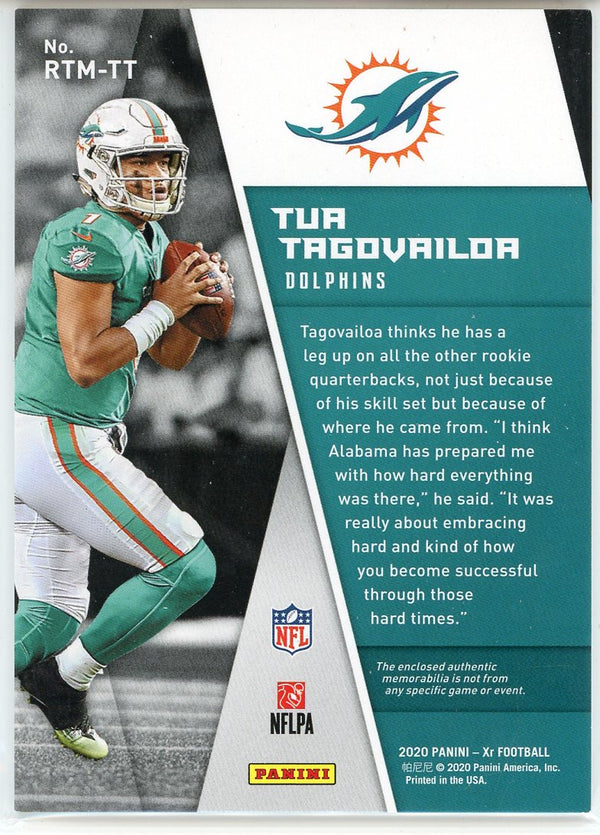 Tua Tagovailoa 2020 Panini Xr Triple Threats Rookie Patch Card #RTM-TT