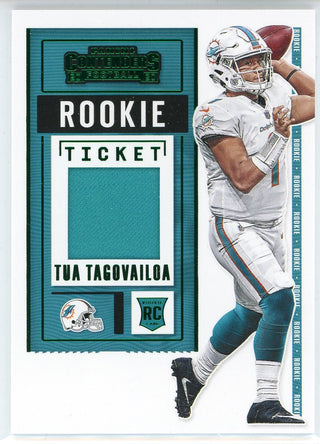 Tua Tagovailoa 2020 Panini Contenders Rookie Ticket Patch Card #RSV-TTA