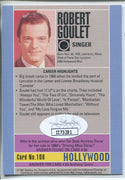 Robert Goulet Autographed 1991 Starline Hollywood Walk of Fame Card (JSA)