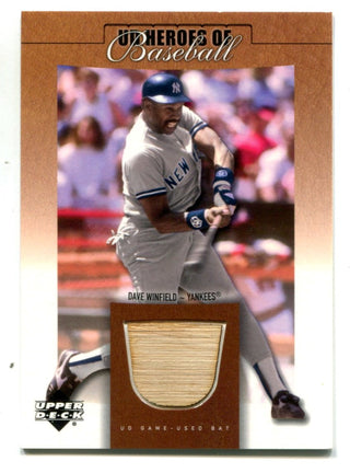 Dave Winfield 2001 Upper Deck Heroes of Baseball #BDW Card
