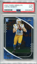 Justin Herbert 2020 Panini Absolute #167 RC PSA Mint 9