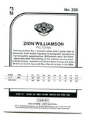 Zion Williamson 2019-20 Panini NBA Hoops #258 Purple Card