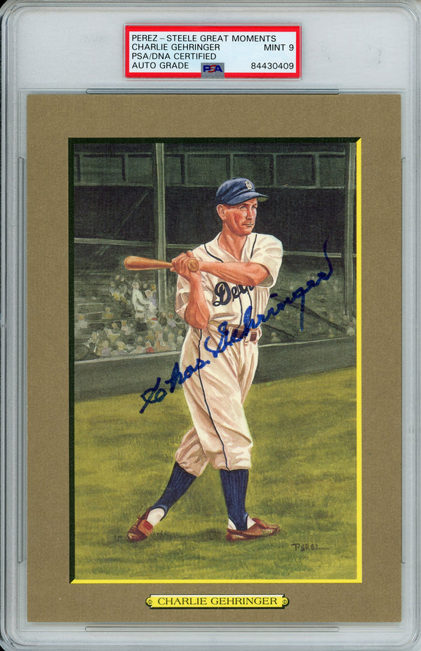 Charlie Gehringer Autographed Perez Steele Great Moments Post Card (PSA)