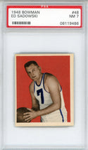 Ed Sadowski 1948 Bowman Card #48 (PSA NM 7)