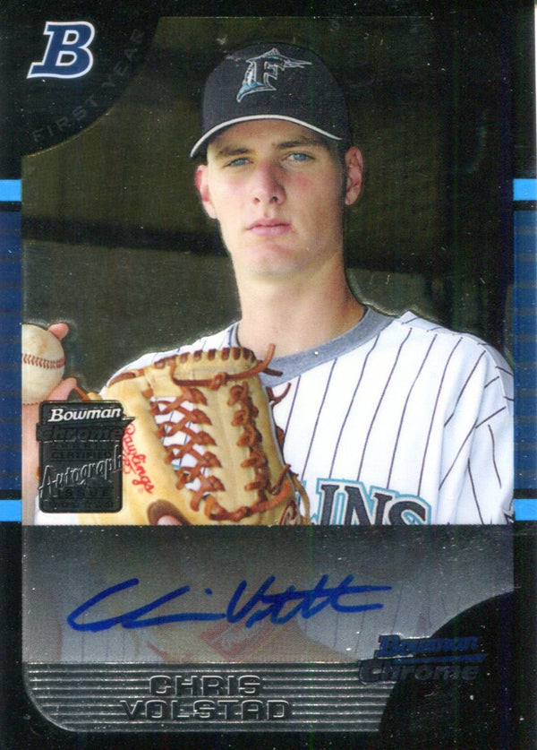 Chris Volstad Autographed Bowman Chrome Card