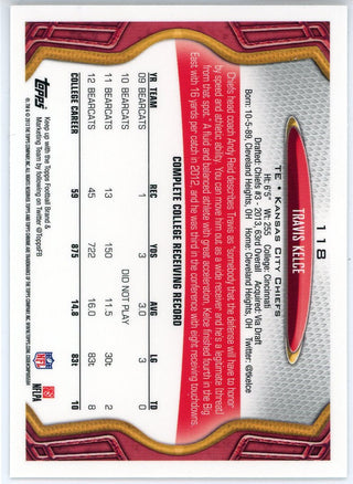 Travis Kelce 2013 Topps Chrome Rookie Card #118