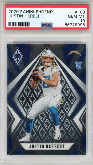 Justin Herbert 2020 Panini Phoenix Rookie Card #103 (PSA)