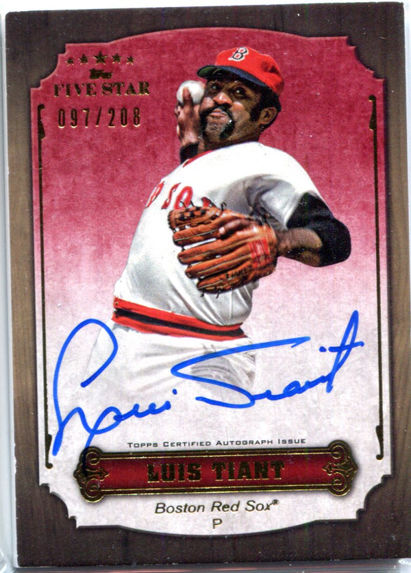 Luis Tiant 2012 Topps Five Star Autographed Card #97/208