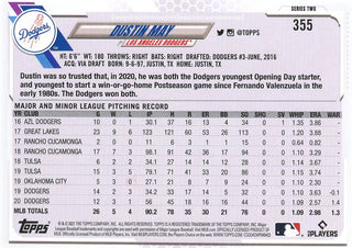 Dustin May 2021 Topps Card