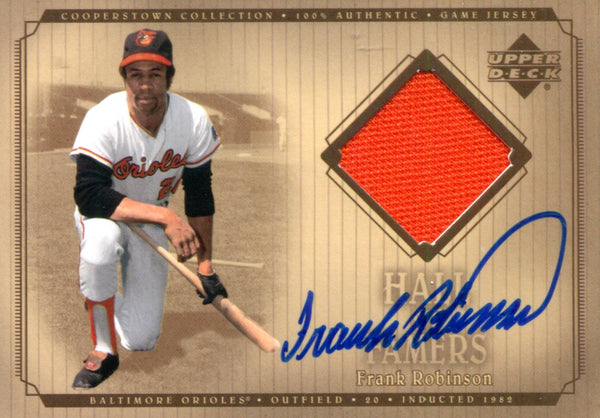 Frank Robinson Autographed Upper Deck Jersey Card