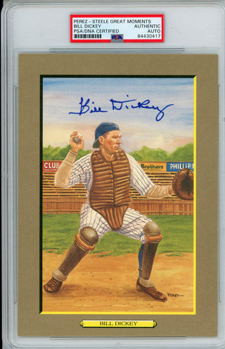 Bill Dickey Autographed Perez Steele Great Moments Post Card (PSA)