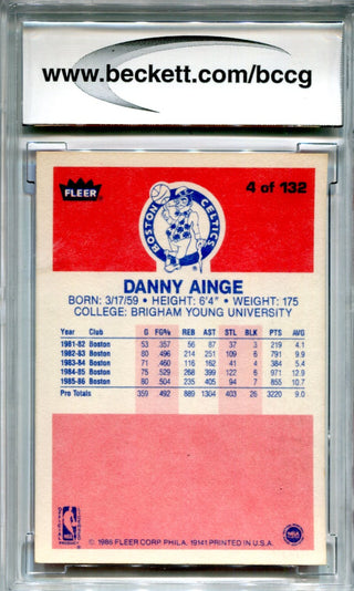 Danny Ainge 1986-87 Fleer Premier #4 BCCG NM 9 Card