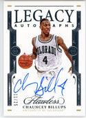 Chauncey Billups Autographed 2021 Panini Flawless Legacy Card