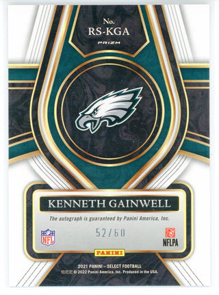 Kenneth Gainwell Autographed 2021 Panini Select Prizm Rookie Card #RS-KGA