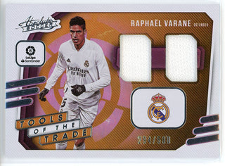 Raphael Varane 2020-21 Panini Chronicles Absolute Tools of the Trade Patch Card #T-RV