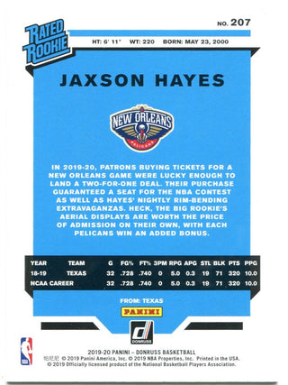 Jaxson Hayes Donruss Rated Rookie