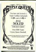 Jorge Soler 2015 Gypsy Queen Autographed Rookie Card