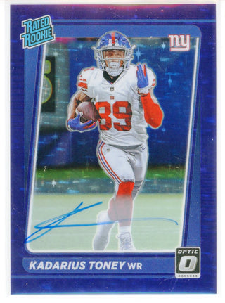 Kadarius Toney Autographed 2021 Panini Donruss Optic Prizm Card #212